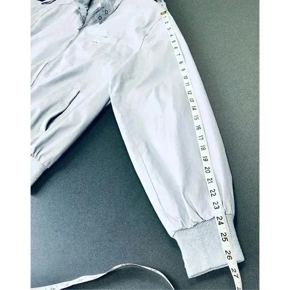 Vintage 1990s Trader Bay Mens Size XL Tall Bomber Jacket Blue Gray Pockets - Picture 8 of 10